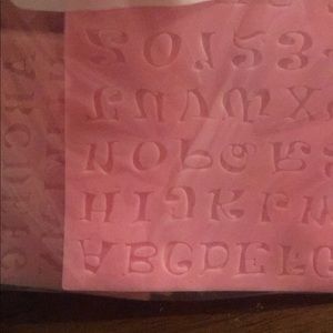 Mini fondant letter mold